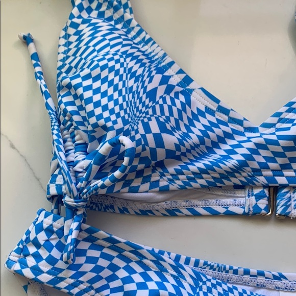 New blue and white checkered bathing suit - Picture 2 of 5
